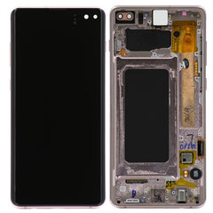 Refurbished Samsung Galaxy S10 Plus LCD Digitizer display assembly with front housing, Gold