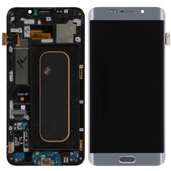Replacement Samsung Galaxy S6 Edge + Plus LCD Screen & Digitizer Assembly, Silver with Home Button Keypad