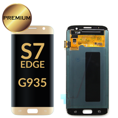 Samsung Galaxy S7 Edge LCD Digitizer Assembly (Gold) Without Frame