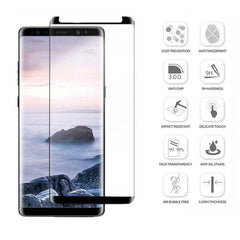 Samsung Galaxy Note 9 3D Case Friendly Edge To Edge Tempered Glass (Black)