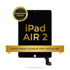 IPad Air 2 LCD Digitizer Assembly Premium Quality (Sleep / Wake Sensor Flex Pre-Installed) (Black)