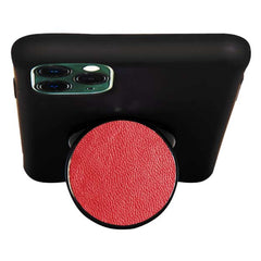 COOLGRIPS GENUINE RED LEATHER PHONE GRIP AND STAND