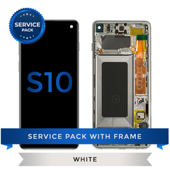 Service Pack - OLED Screen Assembly for Samsung Galaxy S10, Ceremic White