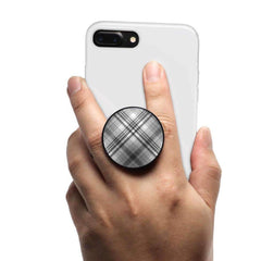 COOLGRIPS MAGNETIC PHONE GRIP MOUNT AND STAND BLACK PLAID