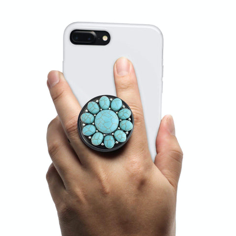 COOLGRIPS JEWEL TURQUOISE PHONE GRIP AND STAND