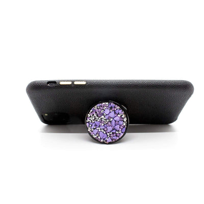 COOLGRIPS PURPLE STONE PHONE GRIP AND STAND