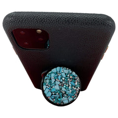 COOLGRIPS TURQUOISE STONE PHONE GRIP AND STAND