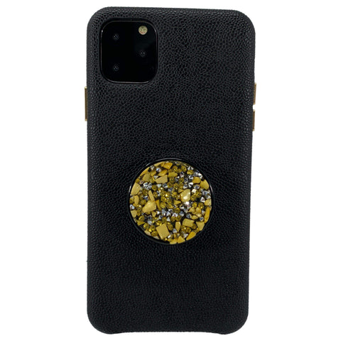 COOLGRIPS YELLOW STONE PHONE GRIP AND STAND