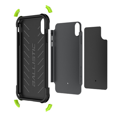 BALLISTIC TOUGH JACKET SERIES CASE FOR APPLE IPHONE XS MAX - BLACK