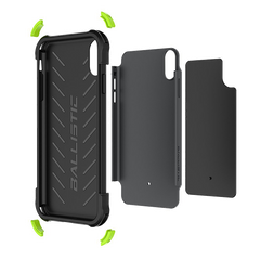 BALLISTIC TOUGH JACKET SERIES CASE FOR APPLE IPHONE XS MAX - BLACK