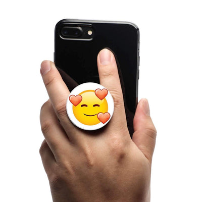 COOLGRIPS MAGNETIC PHONE GRIP MOUNT AND STAND EMOJI SMILING HEARTS