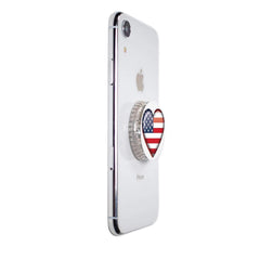 COOLGRIPS MAGNETIC PHONE GRIP AND STAND EMOJI USA HEART FLAG