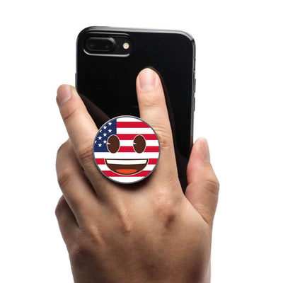 COOLGRIPS MAGNET PHONE GRIP AND STAND EMOJI AMERICAN FLAG SMILEY