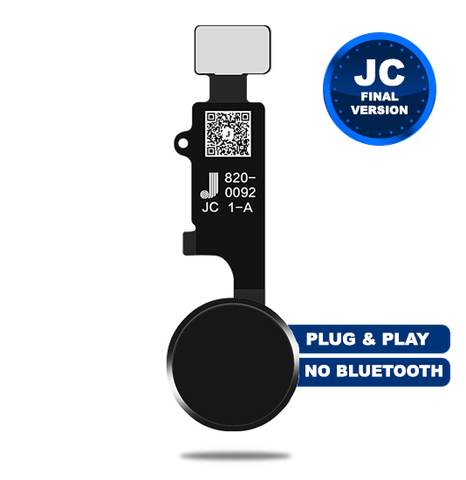 JC Final Version Home Button for iPhone 7/7P/8/8P/SE (Black) (Plug & Play, No Bluetooth)