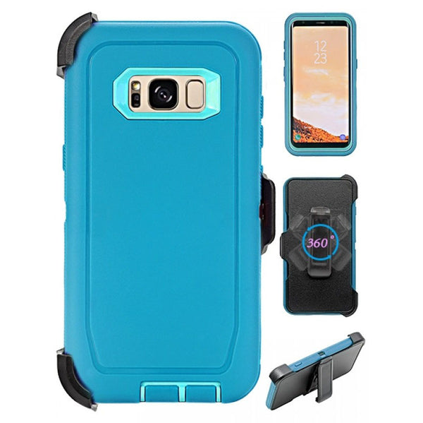 Heavy Duty Shock Reduction Case with Belt Clip (No Screen) for Galaxy S8