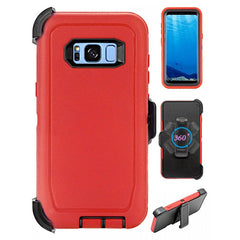 Heavy Duty Shock Reduction Case with Belt Clip (No Screen) for Galaxy S8 Plus