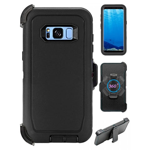 Heavy Duty Shock Reduction Case with Belt Clip (No Screen) for Galaxy S8 Plus