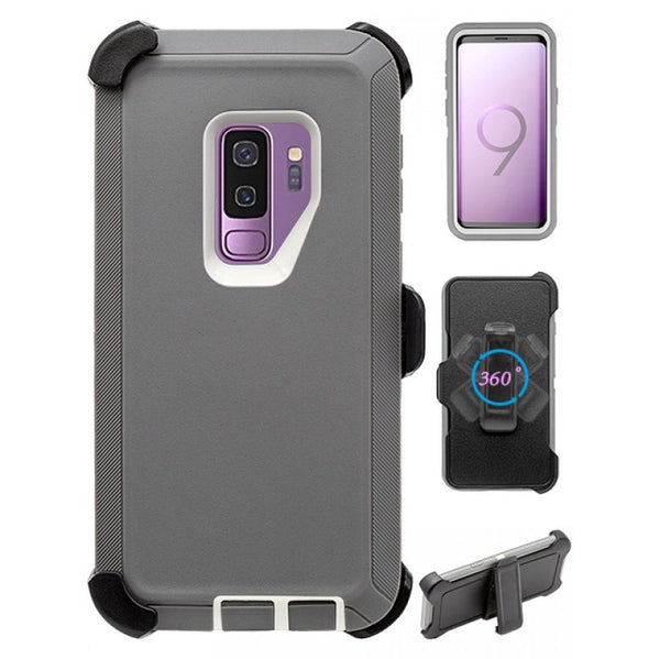 Heavy Duty Shock Reduction Case with Belt Clip (No Screen) for Galaxy S9 Plus