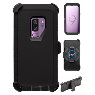 Heavy Duty Shock Reduction Case with Belt Clip (No Screen) for Galaxy S9 Plus