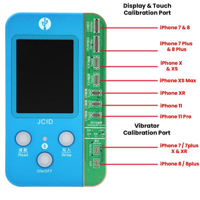 JC-V1S 4-IN-1 Mobile Phone code reading programmer for true tone touch / battery / fingure print board from iPhone 7 to iPhone 11 Pro